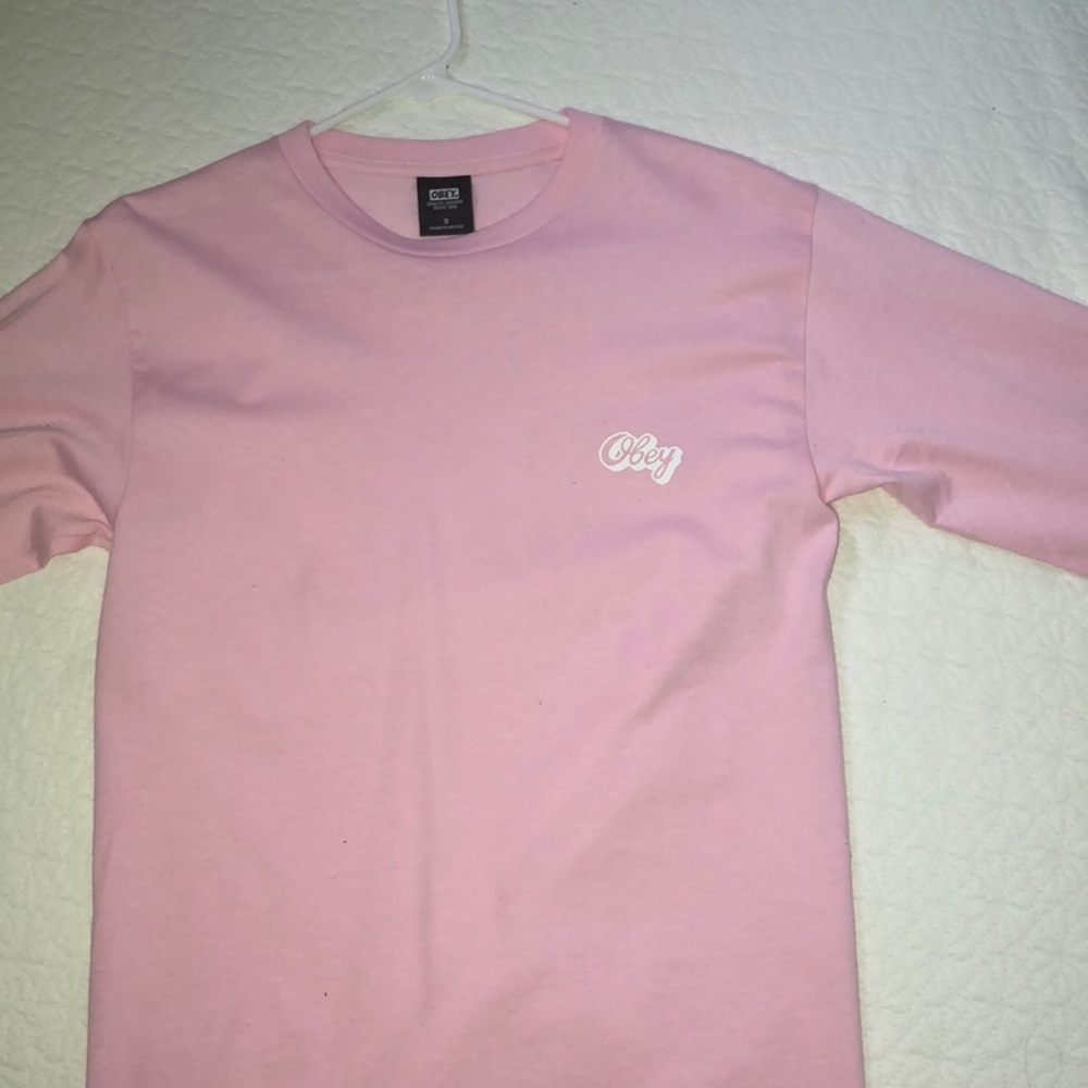 Obey pink long sleeve